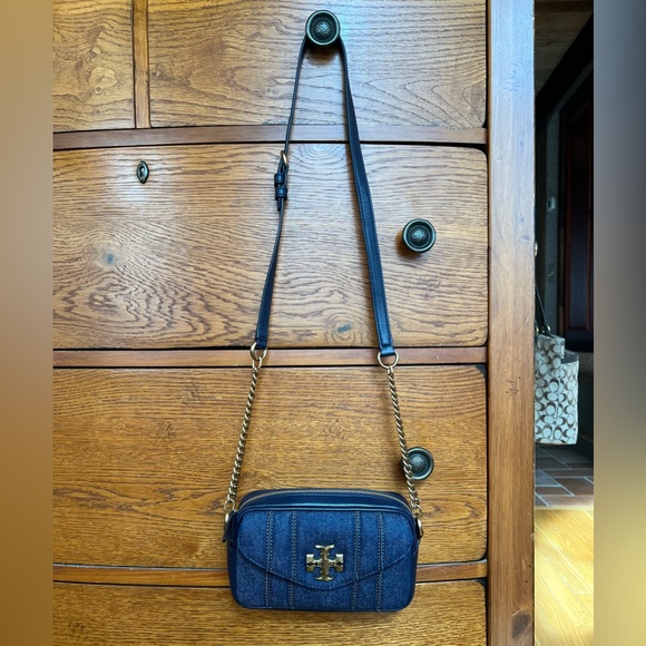 Tory Burch Kira Denim Mini Camera Bag - Picture 11 of 13